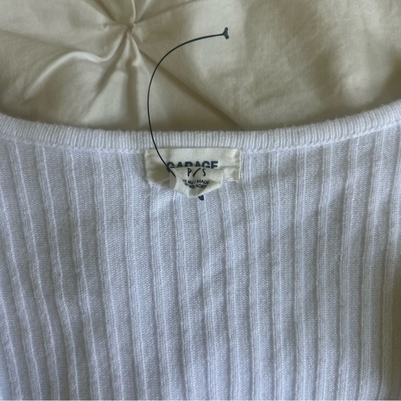 Garage White Flyaway Cardigan Cropped Long Sleeve Small - Picture 3 of 11